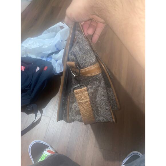 Vintage Lancaster Tweed and Leather Tote Bag - Picture 7 of 12